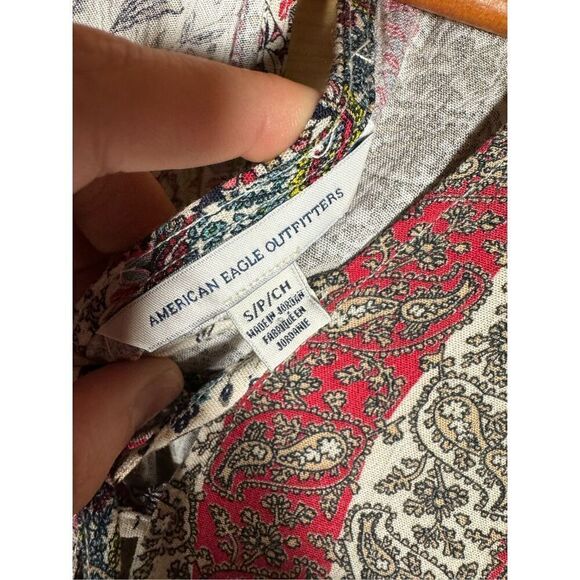 American Eagle Outfitters Women's Boho Paisley Romper Size Small Multicolor - Picture 5 of 16